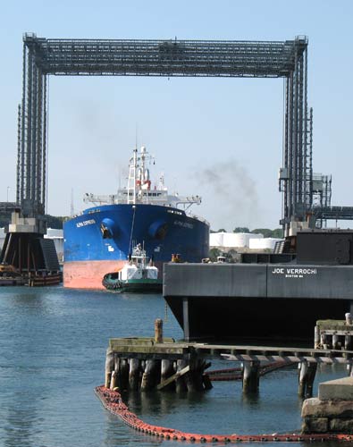 Boston cargo ship bridge